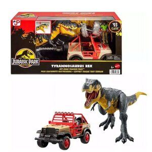 Jurassic Park Classic '93 Tyrannosaurus Rex Off-Road Tracker Pack Set Mattel